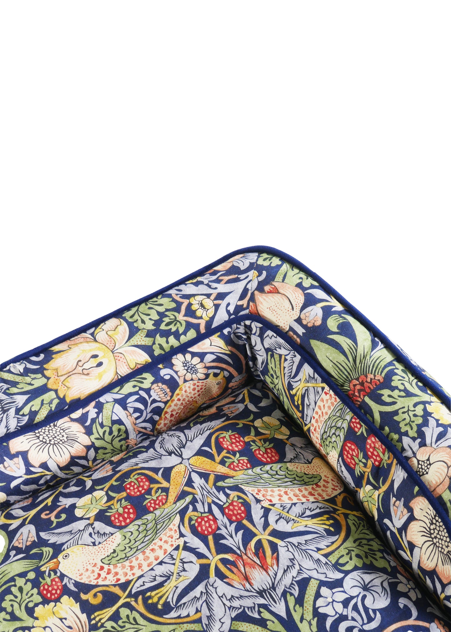 NAVY STRAWBERRY THIEF SOFA BED